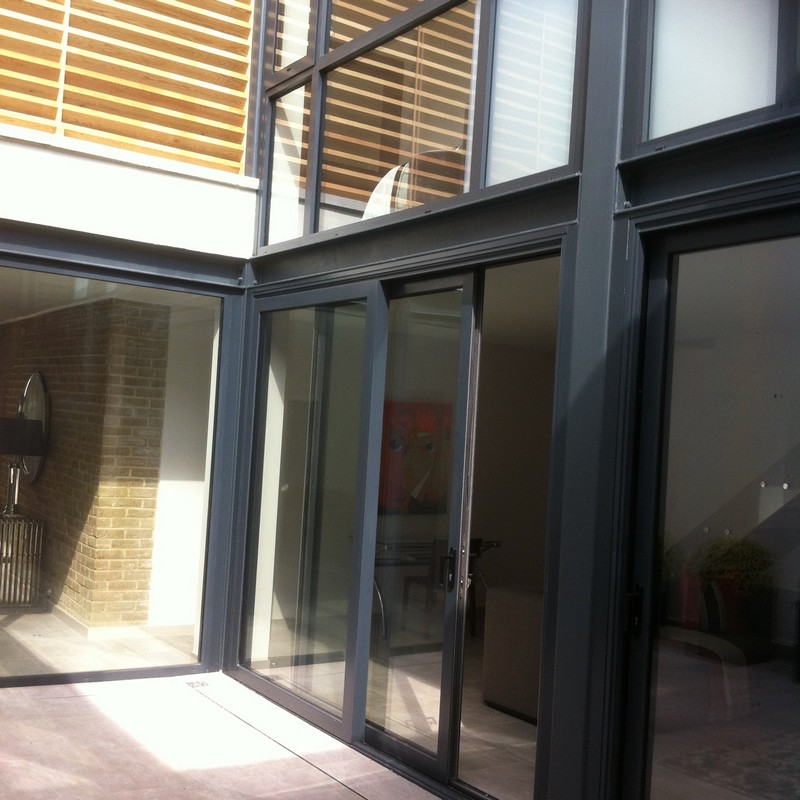Anthracite aluminium sliding patio doors fitted in Wandsworth