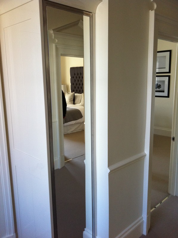 Full-length wardrobe mirror fitted in Wandsworth home